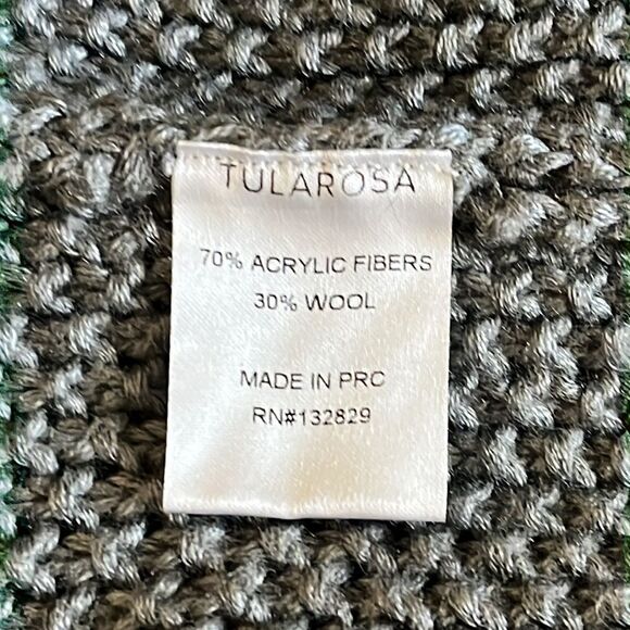 Tularosa x REVOLVE Sweater Womens Angie Cable Knit XSmall Grey Wool‎ Blend - Picture 7 of 7